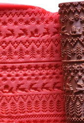 Текстурен ролер за полимерна глина- Коледен мотив