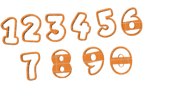 Резец за полимерна глина - Цифри 0 до 9