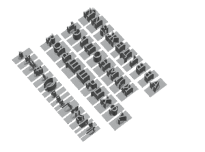 Печат за полимерна глина -  Българска азбука