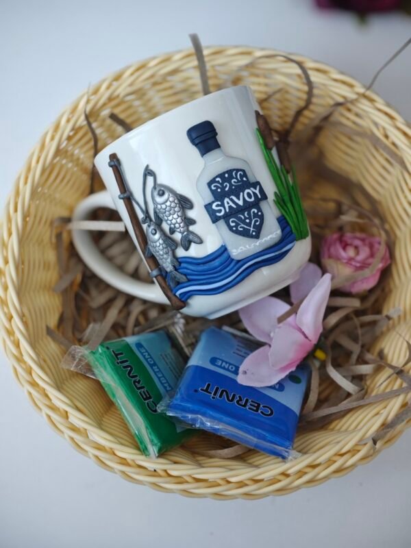 Чаша с  полимерна глина за рибар