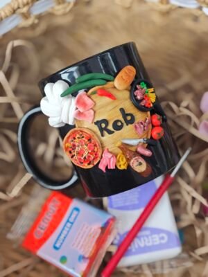 Чаша с декорация от полимерна глина "Горски Плодове" (Копие)