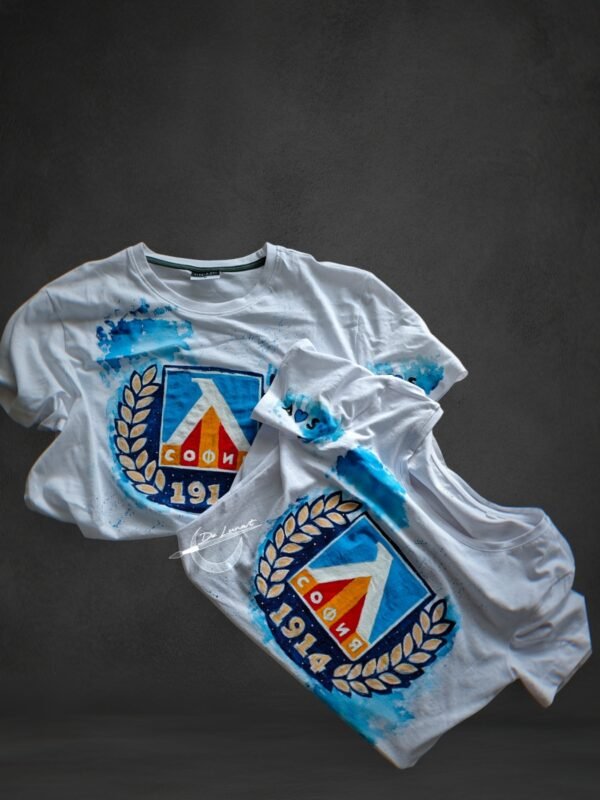 Ръчно рисувана тениска - Левски