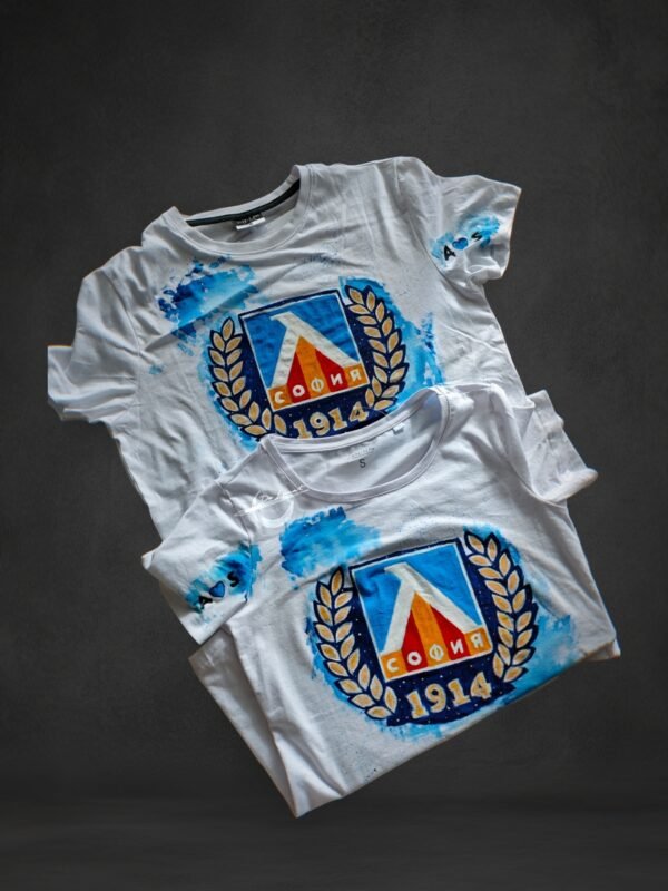 Ръчно рисувана тениска - Левски