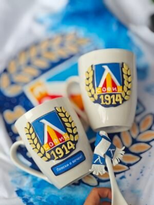 Чаша с полимерна глина с Левски