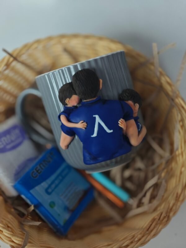 Чаша с полимерна глина за фен на Левски и баща