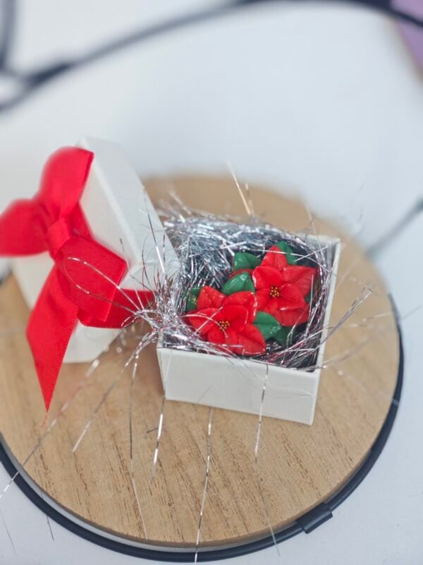 Обеци от полимерна глина "Коледни звезди"