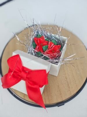 Обеци от полимерна глина "Коледни звезди"