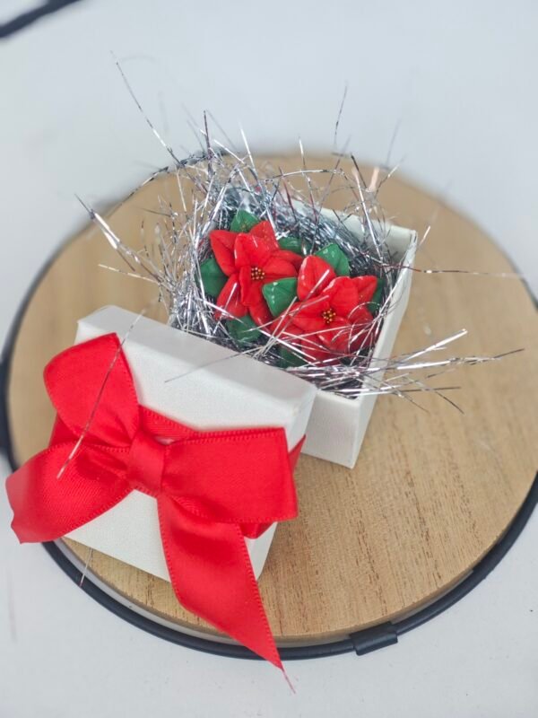 Обеци от полимерна глина "Коледни звезди"