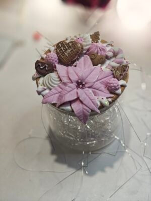 Буркан с полимерна глина " Розово изкушение"