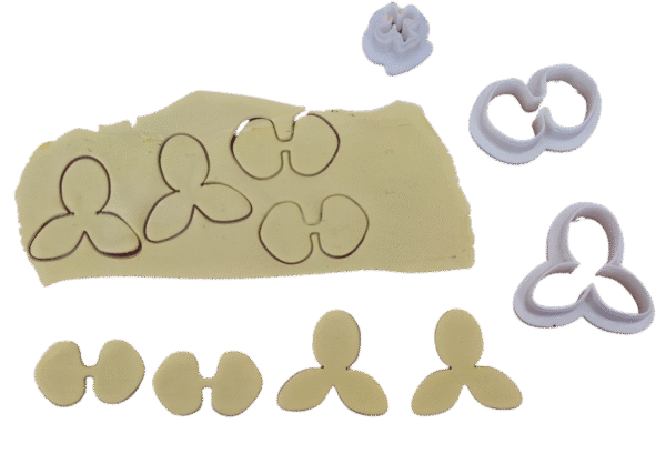 Резец за полимерна глина - орхидея комплект 3бр