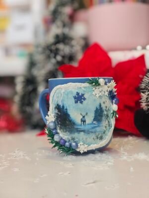 IMG_20251205_120345 Чаша с полимерна глина "Коледна магия"