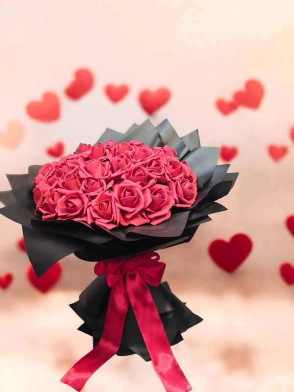 Букет от фоамени рози " Червено"