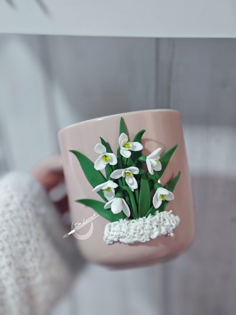 Чаша с кокичета от полимерна глина