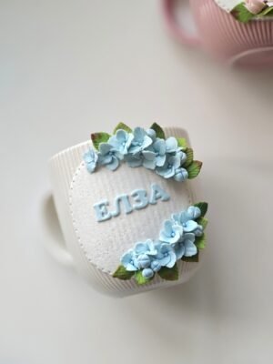 Чаша с полимерна глина с "Хортензия"