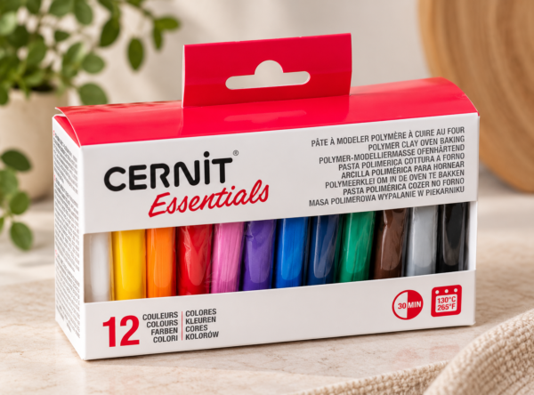 CERNIT ПОЛИМЕРНА ГЛИНА КОМПЛЕКТ ESSENT 12ЦВ Х 25ГР