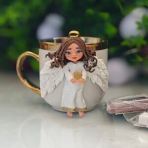 Чаша с полимерна глина – Ангел